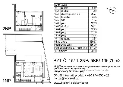 Prodej bytu 5+kk 131 m² Křižíkova, Čelákovice