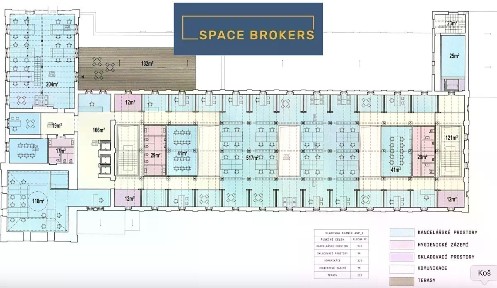 Pronájem kanceláře 1390 m² Údolní, Praha - Praha 4