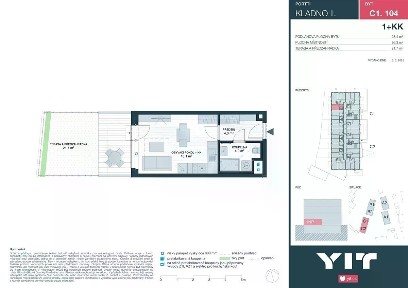 Prodej bytu 1+kk 26 m² Ke Stadionu, Kladno