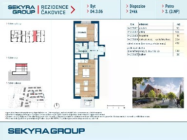 Prodej bytu 2+kk 53 m²