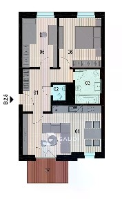 Prodej bytu 3+kk 71 m² Mezitraťová, Praha - Hrdlořezy