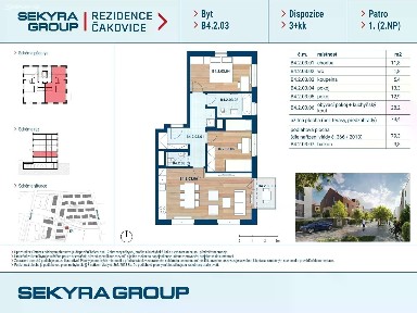 Prodej bytu 3+kk 77 m²