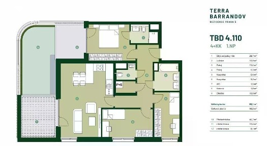 Prodej bytu 4+kk 93 m² Silurská, Praha - Hlubočepy