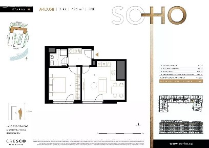 Prodej bytu 2+kk 49 m² V Háji, Praha - Holešovice