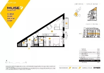 Prodej bytu 2+kk 55 m²