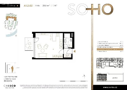 Prodej bytu 1+kk 36 m² V Háji, Praha - Holešovice