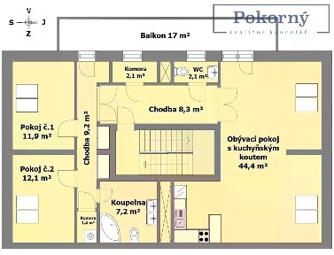 Prodej bytu 3+kk 116 m² Na Fialce II, Praha - Řepy
