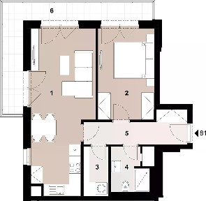 Prodej bytu 2+kk 54 m² Štichova, Praha - Háje