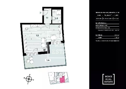 Prodej bytu 1+kk 48 m² Pod Barvířkou, Praha - Smíchov