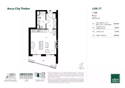 Prodej bytu 1+kk 40 m² Nekonečného, Praha - Stodůlky