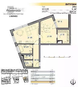 Prodej bytu 2+kk 55 m² Liberec - Liberec (nečleněné město)