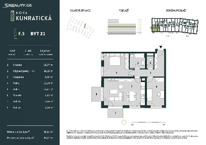 Prodej bytu 3+kk 81 m² Kunratická, Liberec