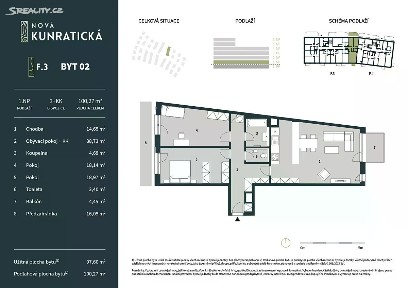Prodej bytu 3+kk 98 m² Kunratická, Liberec