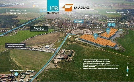 Pronájem skladového prostoru 40000 m² Úherce