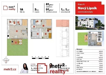 Prodej bytu 3+kk 82 m² Na Výsluní, Lipník nad Bečvou
