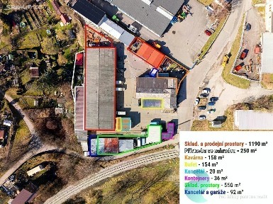 Prodej obchodního prostoru 2656 m² Nádražní, Český Krumlov - Nádražní Předměstí
