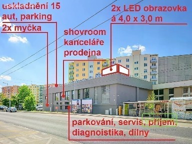 Prodej obchodního prostoru 1032 m² Dr. Bureše, České Budějovice - České Budějovice 2
