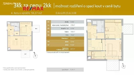 Prodej bytu 3+kk 59 m² Vrbenská, České Budějovice - České Budějovice 4