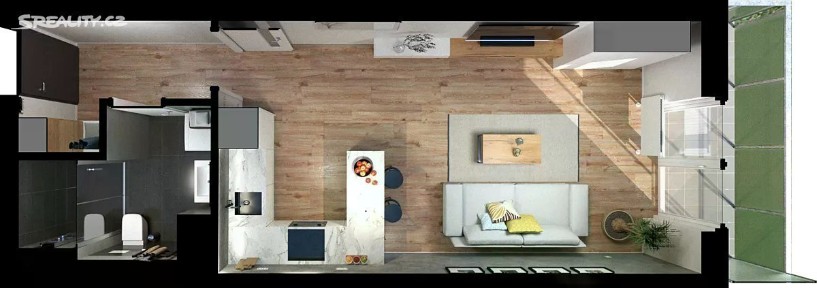 Pronájem bytu 1+kk 37 m² Branišovská, České Budějovice