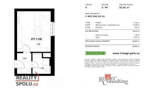 Prodej bytu 1+kk 50 m² Měděná, Plzeň - Jižní Předměstí
