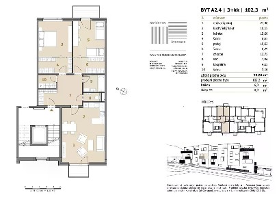 Prodej bytu 3+kk 103 m² Riegrova, Černošice