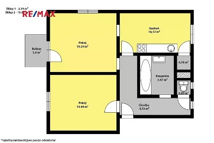 Prodej bytu 2+1 52 m² Palackého, Český Brod