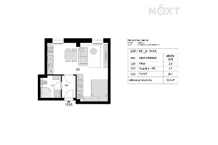 Prodej bytu 1+kk 29 m² Jana Harracha, Jilemnice
