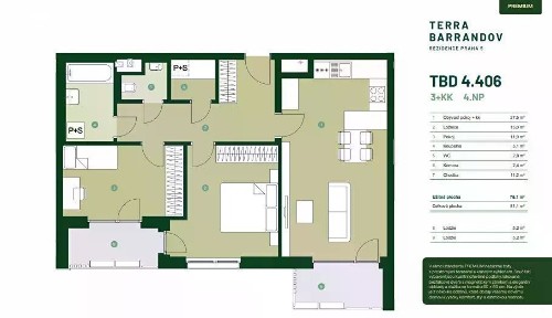 Prodej bytu 3+kk 78 m² Silurská, Praha - Hlubočepy