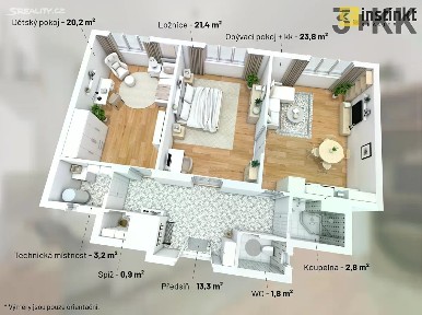 Prodej bytu 3+kk 88 m² Václavkova, Praha - Dejvice