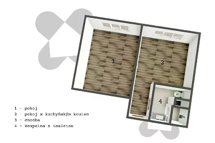 Prodej bytu 1+1 34 m² Školní pěšina, Chomutov