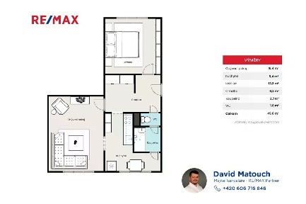 Prodej bytu 2+1 49 m² Malátova, Ústí nad Labem - Ústí nad Labem-centrum