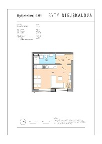 Prodej bytu 1+kk 32 m² Stejskalova, Brno - Židenice