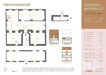 Prodej obchodního prostoru 286 m² Bělehradská, Praha - Vinohrady