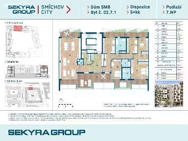 Prodej bytu 5+kk 203 m² Šiklové, Praha - Smíchov