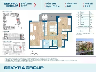 Prodej bytu 3+kk 80 m²
