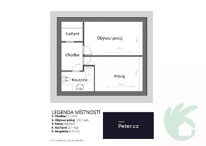 Pronájem bytu 2+kk 40 m² Krakovská, Kralupy nad Vltavou - Lobeček