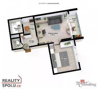 Prodej bytu 2+1 39 m² Aloisina výšina, Liberec - Liberec V-Kristiánov