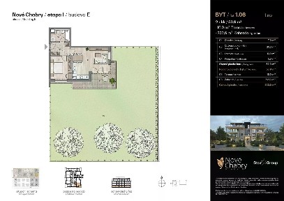 Prodej bytu 2+kk 53 m² Pod křížem, Praha - Dolní Chabry
