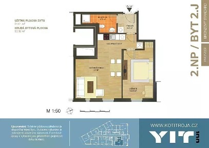 Prodej bytu 2+kk 51 m² Mazurská, Praha - Troja