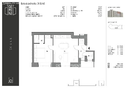 Pronájem bytu 2+kk 44 m² Zengrova, Kolín - Kolín IV