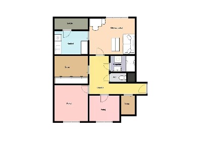 Pronájem bytu 3+1 77 m² Anežky Malé, Praha - Háje