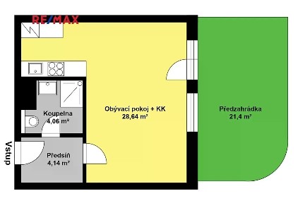 Pronájem bytu 1+kk 37 m² U Hřiště, Velký Osek