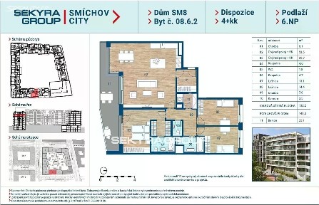Prodej bytu 4+kk 132 m² Šiklové, Praha
