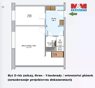 Prodej bytu 2+kk 39 m² Mikulovská, Brno - Židenice
