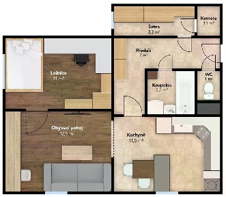 Prodej bytu 2+kk 55 m² K Parku, Nupaky