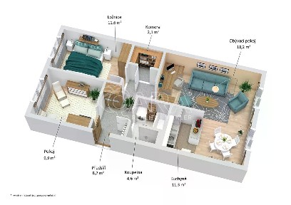 Pronájem bytu 3+kk 69 m² Františka Kriegela, Mělník