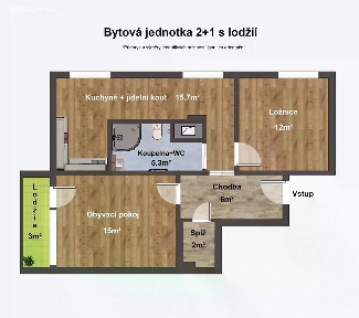 Pronájem bytu 2+1 60 m² Sibiřská, Ústí nad Labem - Neštěmice