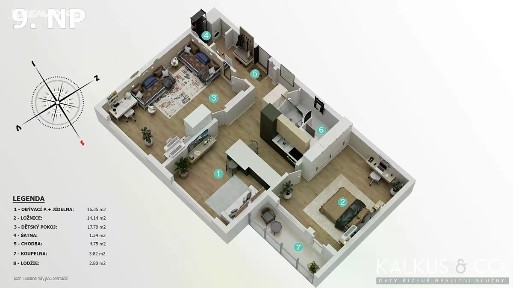 Prodej bytu 3+kk 59 m² Durychova, Hradec Králové - Nový Hradec Králové