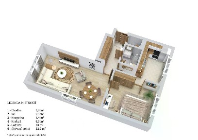 Pronájem bytu 2+kk 52 m² Hartigova, Praha - Žižkov