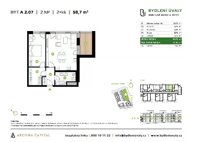 Prodej bytu 2+kk 61 m² Škvorecká, Úvaly